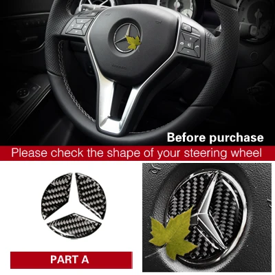 

SRXTZM для Mercedes C Class W204 W205 W211 W203 модификация автомобиля из углеродного волокна внутренняя наклейка эмблема рулевого колеса 3D наклейка