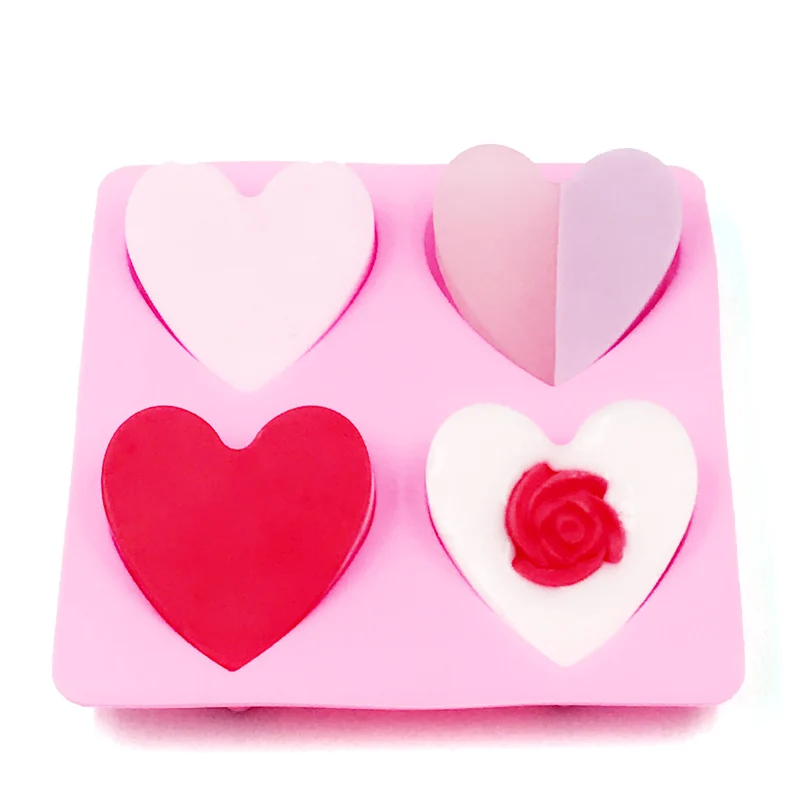 

DIY soap silicone mold heart love Homemade Soap about 45 grams molds