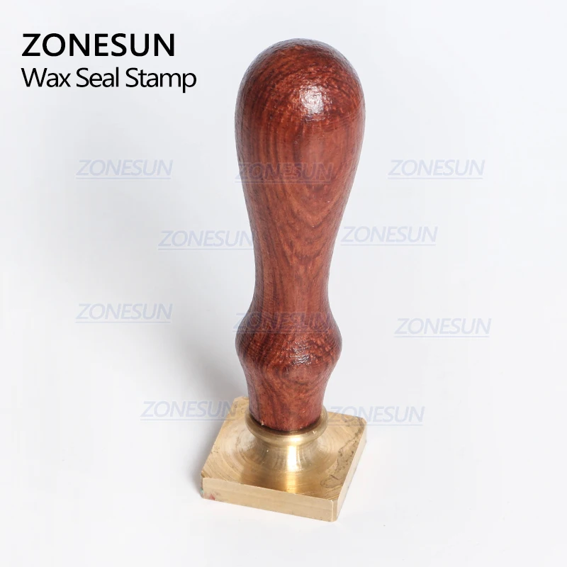 ZONESUN индивидуальная восковая печать с деревянной ручкой для подарочной упаковки