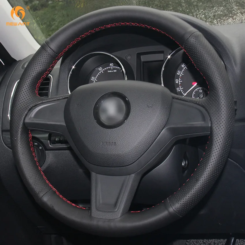 MEWANT черная натуральная кожа фотоаксессуары для Skoda Yeti 2014 2015 2016 Rapid набор деталей