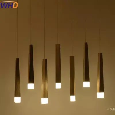 Светодиодный подвесной светильник IWHD с одной головкой современный деревянный