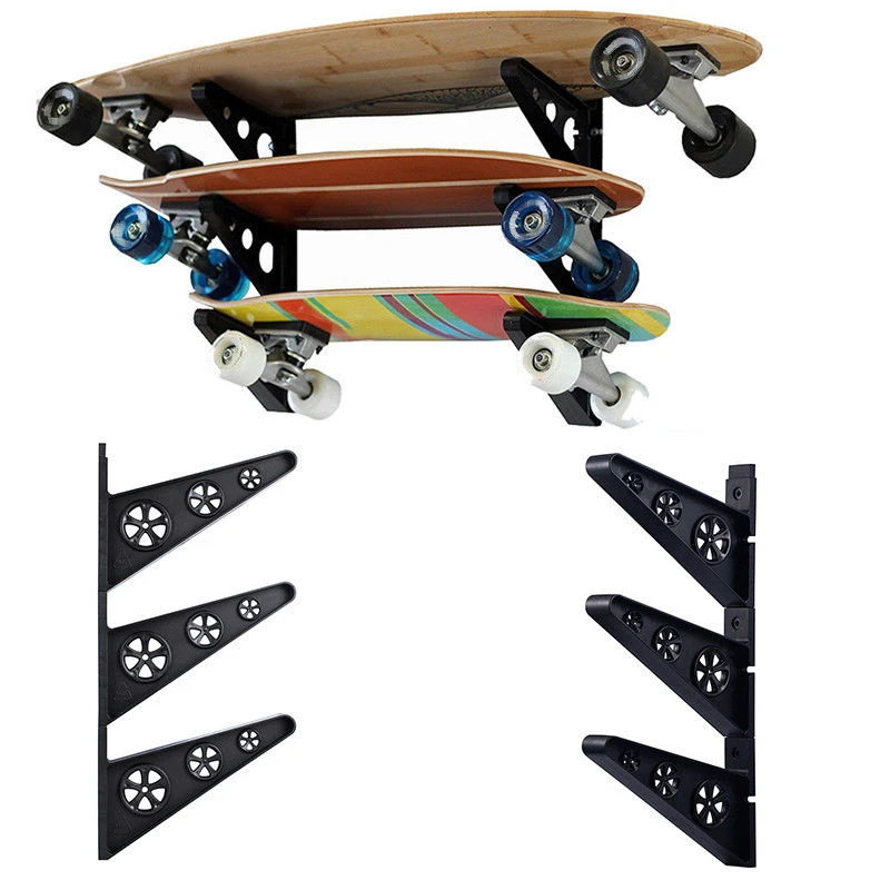 1 пара 123*20 см Стойка Longboard скейтборд настенный стеллаж с установленными винтами для хранения Вешалка Подставка Кронштейн
