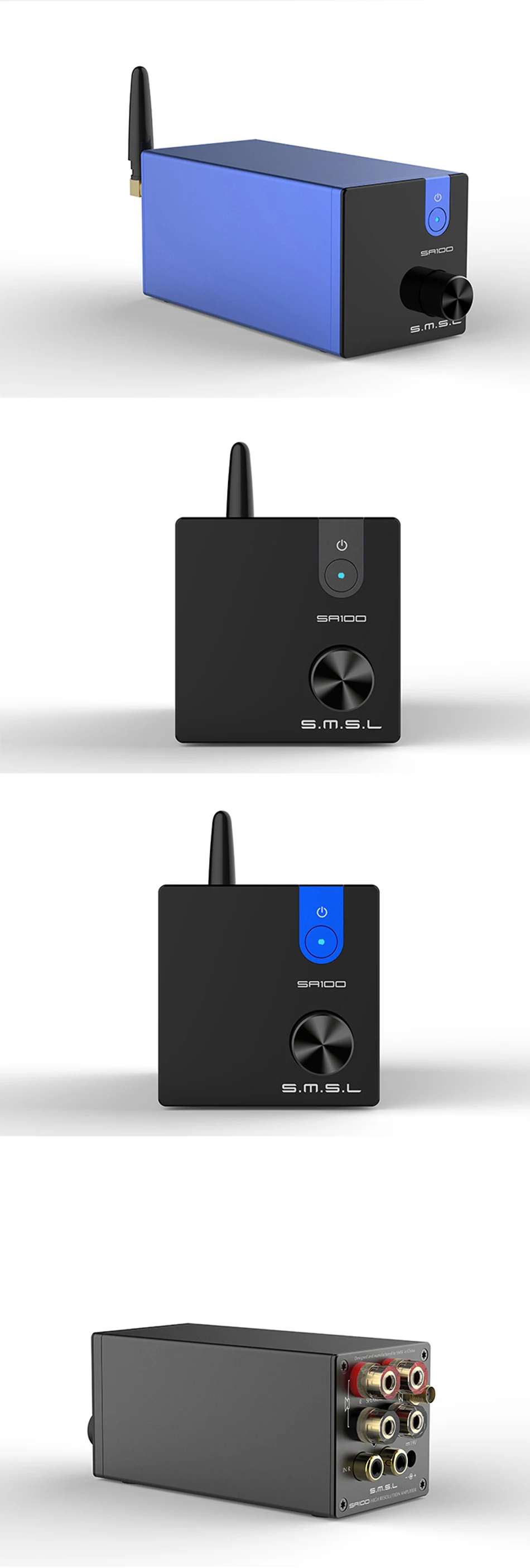 SMSL SA100 Настольный Bluetooth усилитель Hifi TPA3116 усилитель мощности аудио 50 Вт+ 50 Вт усилитель