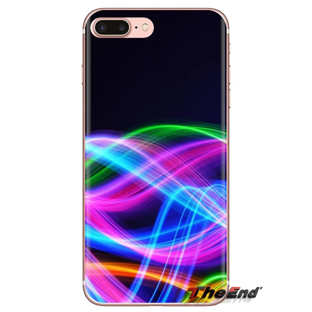 Abstract Neon For iPod Touch Apple iPhone 4 4S 5 5S SE 5C 6 6S 7 8 X XR XS Plus MAX Soft Transparent Cases Covers |