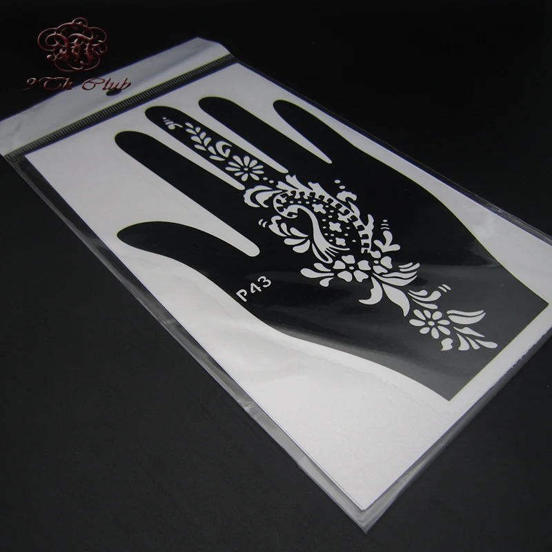 4 шт. простой женский трафарет для татуировок с хной многоразовый Менди хна блеск