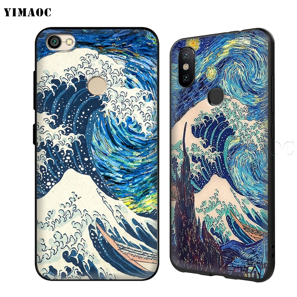YIMAOC большая волна Kanagawa японский мягкий чехол для Xiaomi Redmi Note MAX 3 6 6A 7 6 8 9 se a1 a2 Pro Lite pocophone f1