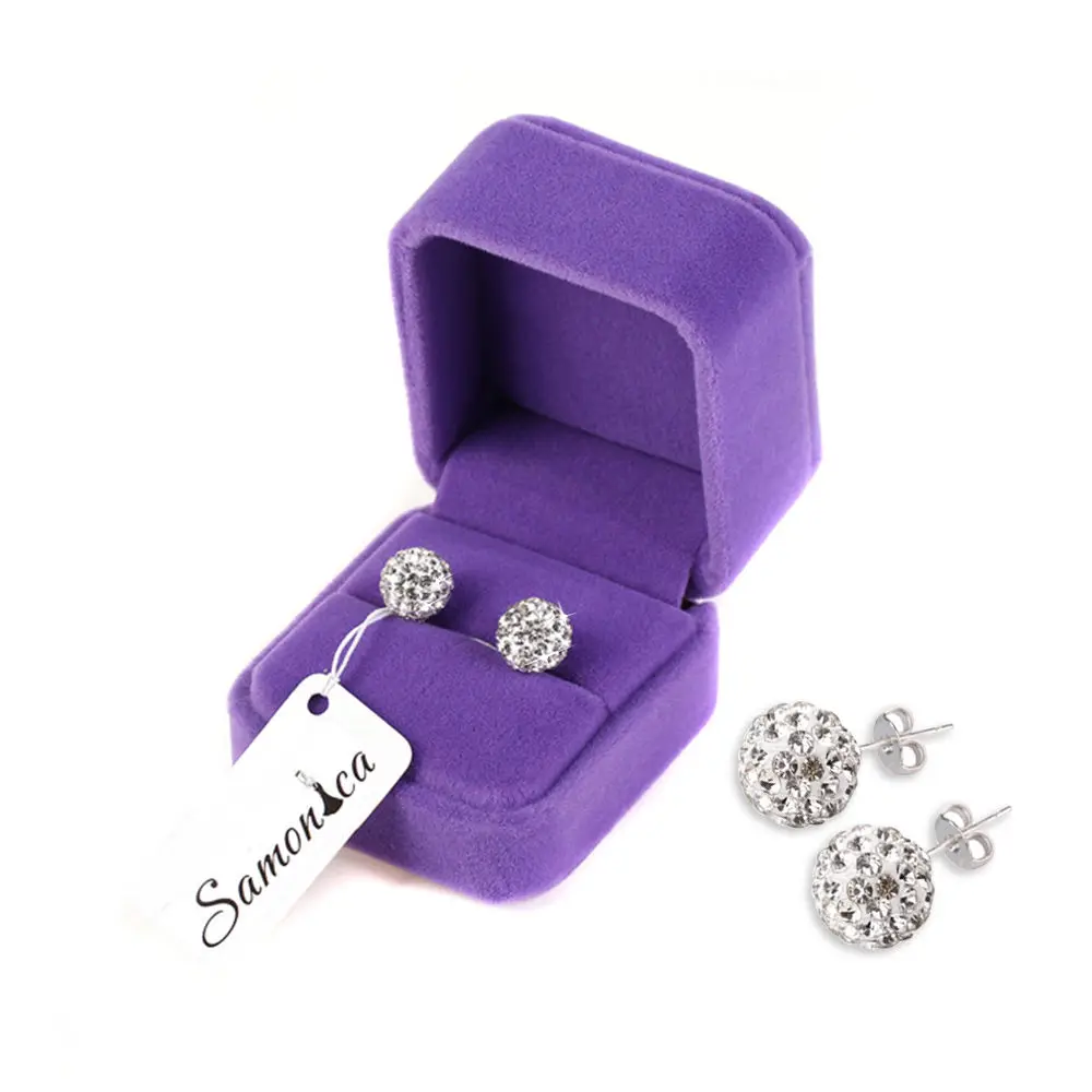 1 пара белые серьги-гвоздики из полимерной глины 10 мм | Украшения и аксессуары