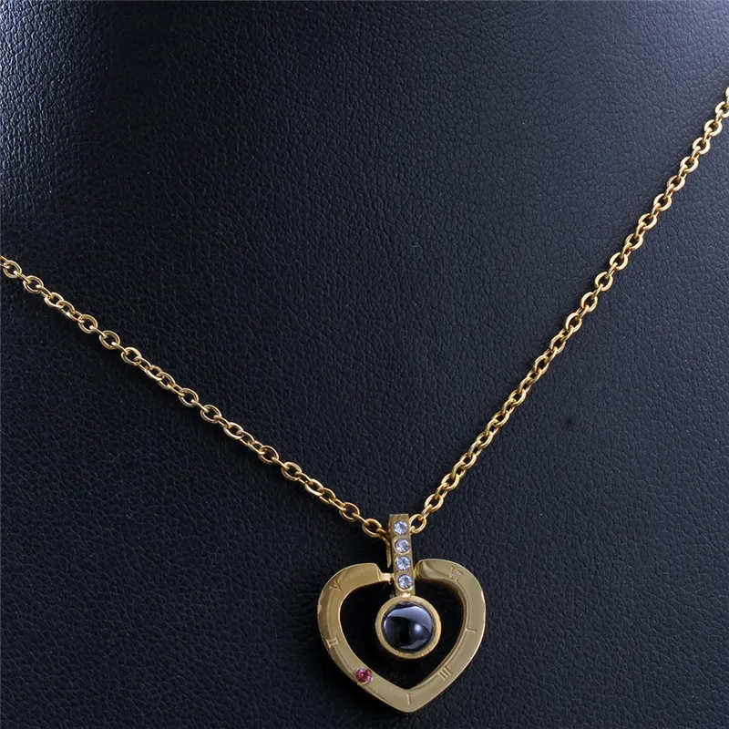 Модное ожерелье для влюбленных Modyle в форме сердца с подвеской Я тебя люблю на 100