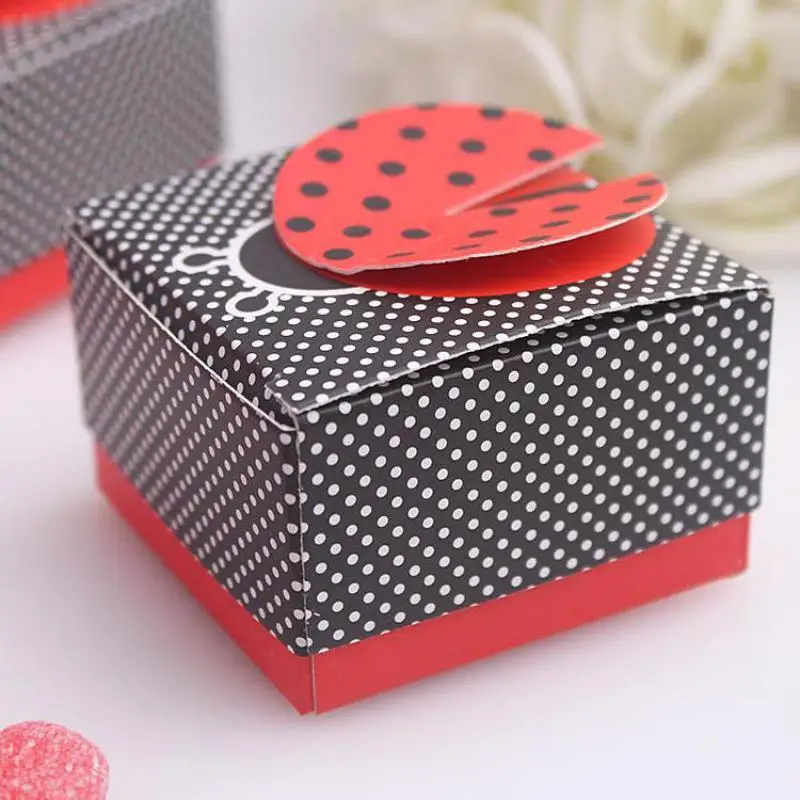 100pcs European Ladybug Candy Box Wedding Party Gift Favors Festive Wrapping Supplies Bar | Дом и сад