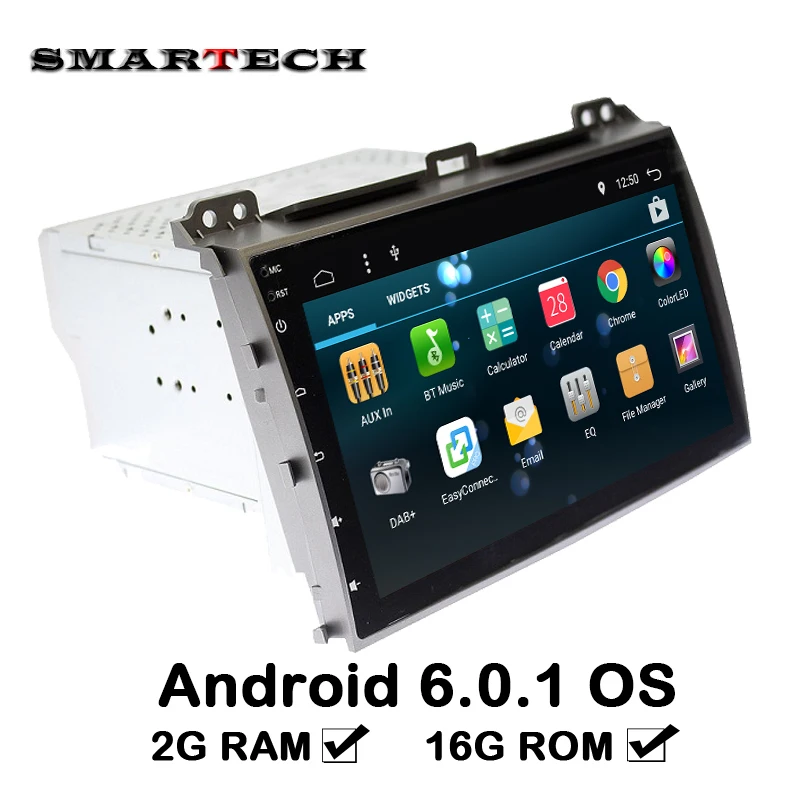 SMARTECH дюймов 9 автомобильное радио для Toyota Prado 120 2009 2004 Quadcore Android 6 0 автомобиль