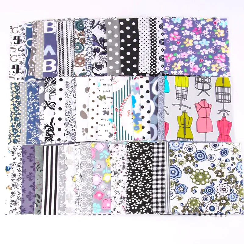 50Pcs Gray Series 5/7/30/50 шт хлопчатобумажная ткань Ассорти нарезана так, чтобы вы смогли жира четверти набор для шитья сумка Костюмы диван автомобиль DIY Декор Материал 10/25 см - Цвет: 50Pcs Gray Series