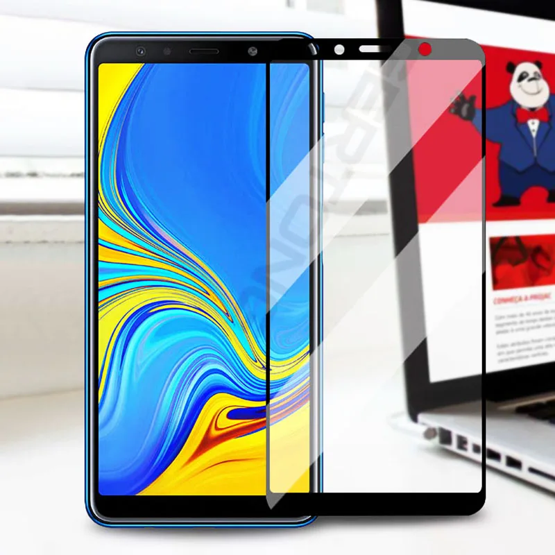 Закаленное стекло с полным покрытием для Samsung Galaxy A9 A7 2018 A750 A9S A6 A8 J4 J6 Plus Защитная