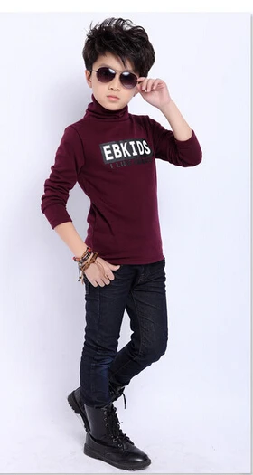 Дети дна рубашки плюс толстый бархат хлопок кашемир не инвертируется высоким