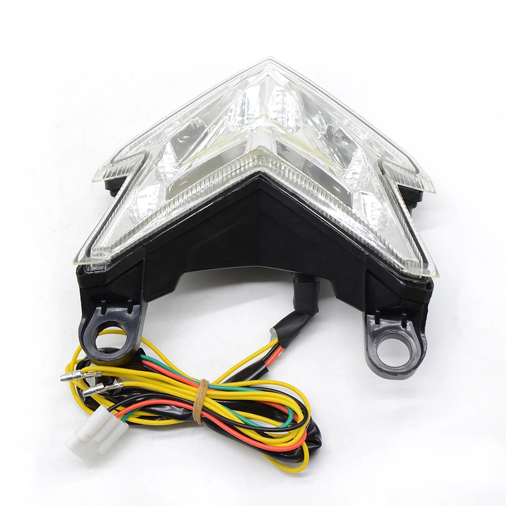 

Universal Custom Motorcycle LED Taillight Rear Tail Brake Stop Light Holder Turn Signals for Kawasaki ZX-6R ZX636 Z800 2013 2014