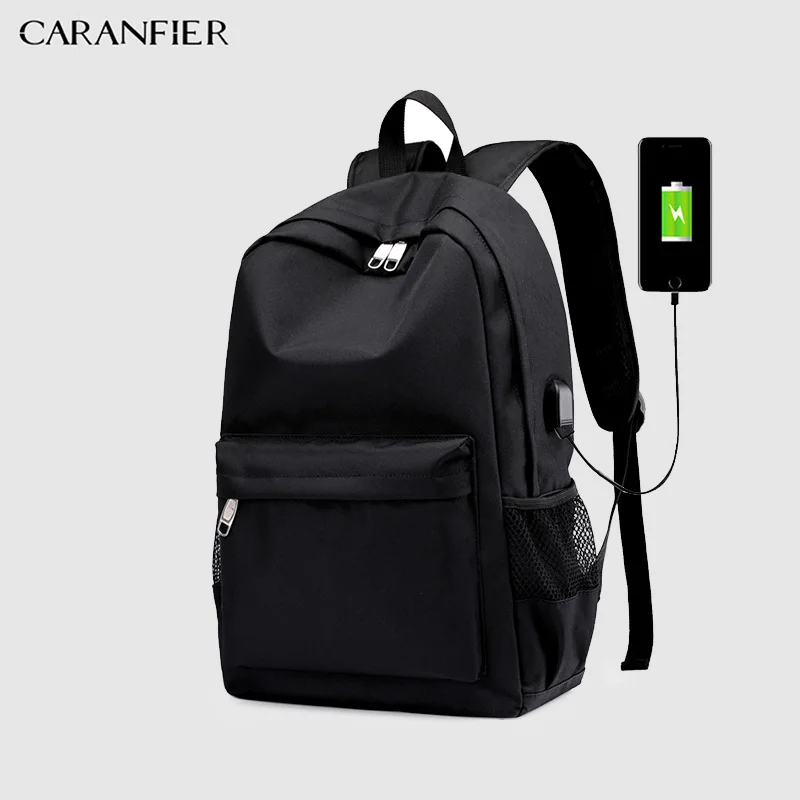 Мужские рюкзаки CARANFIER многофункциональные для ноутбука с USB зарядкой мужчин