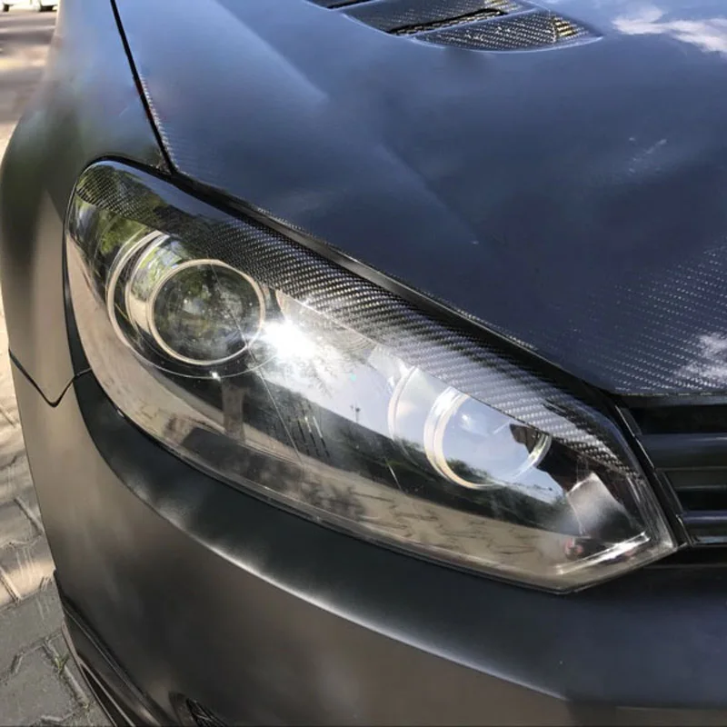 Наклейка для передней фары из углеродного волокна Фольксваген Гольф 6 2008-2012 |