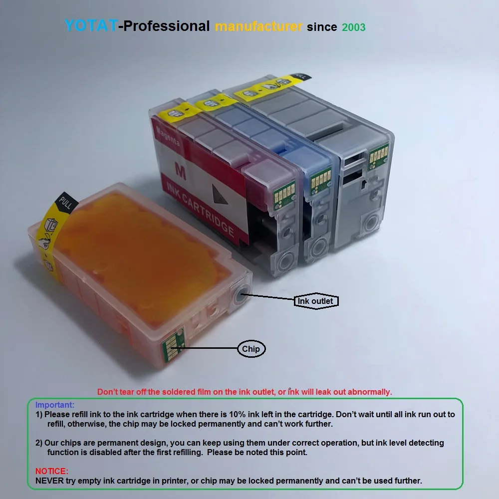 

YOTAT Full Dye ink PGI-1200 refillable ink cartridge PGI-1200XL for Canon MAXIFY MB2020 MB2320 printer