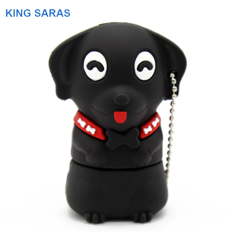 black TEXT ME 64 Гб мультфильм Мини собака usb флеш-накопитель usb 2,0 4 ГБ 8 ГБ 16 ГБ 32 ГБ флешка, подарок U диск - Цвет: black