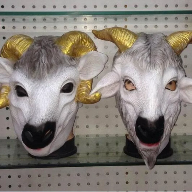 Лидер продаж 2017 маска на голову из козы и овцы маскарадный костюм Хэллоуин для