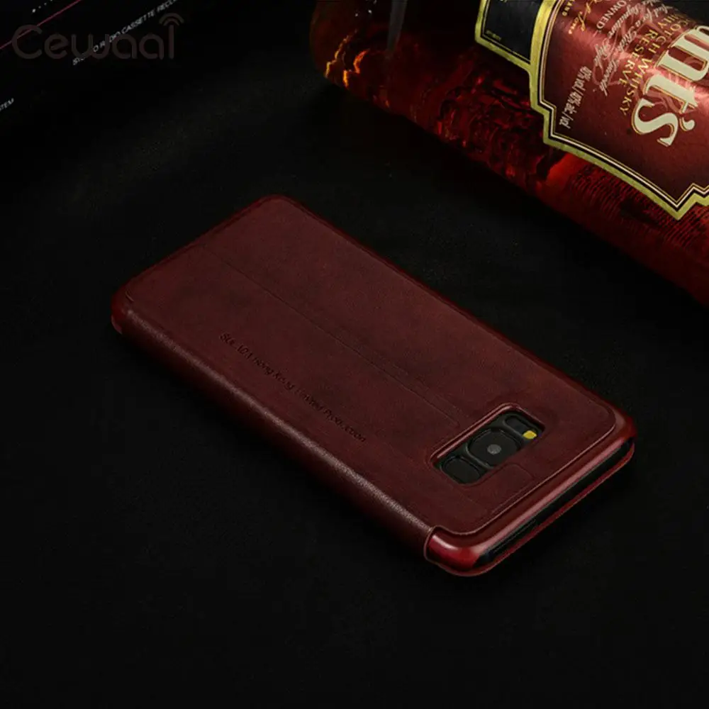Мобильный телефон Флип Shell протектор Кожаный чехол для samsung Galaxy S8|Чехлы-книжки| |