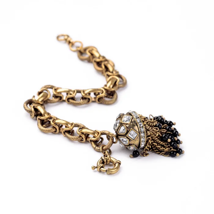 Браслет с подвеской-кисточкой в винтажном стиле | Украшения и аксессуары