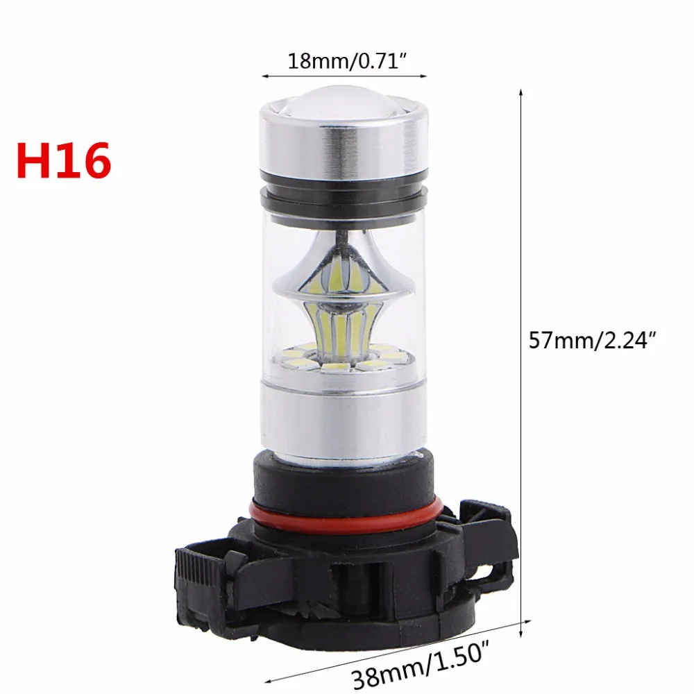1 шт. P13W/7443/H16 /H15 /3157 Socket 100 Вт 2323 SMD СВЕТОДИОДНЫЙ Автомобильный противотуманный