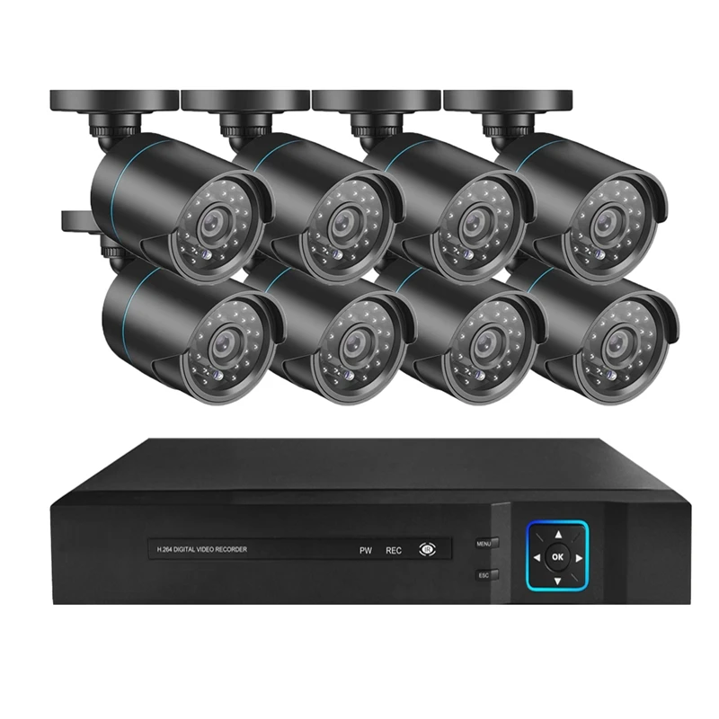 PUAroom 1080P 8CH Высокое качество ночного видения смартфон и ПК удаленный просмотр
