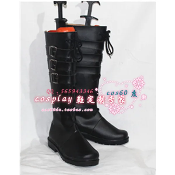 

Kagerou Project Kano Shuuya Black Cosplay Long Shoes Boots S008
