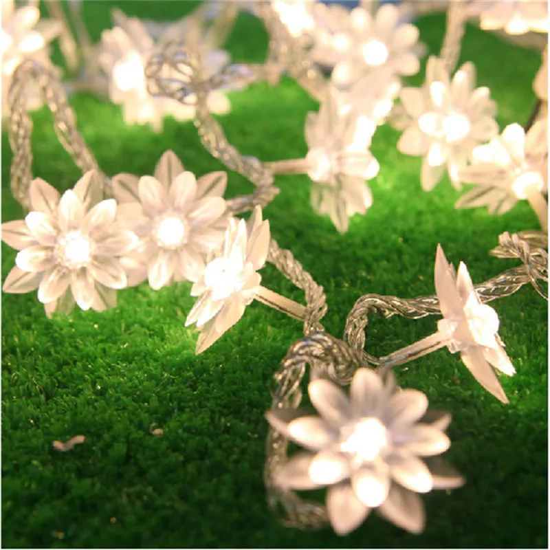 Светодиодная гирлянда с цветами лотоса 2 5 м 20 цветов|garland light|light christmasflower led string |