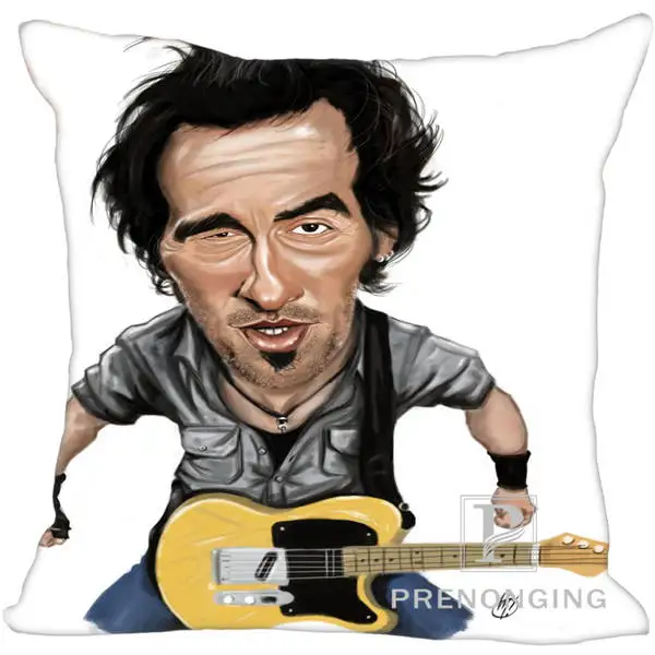 Pillowcases Заказная декоративная наволочка Брюс Спрингстин квадратная Наволочка на молнии лучший подарок 40x40 см, 45x45 см(одна сторона) 180117#117 - Цвет: Pillowcases