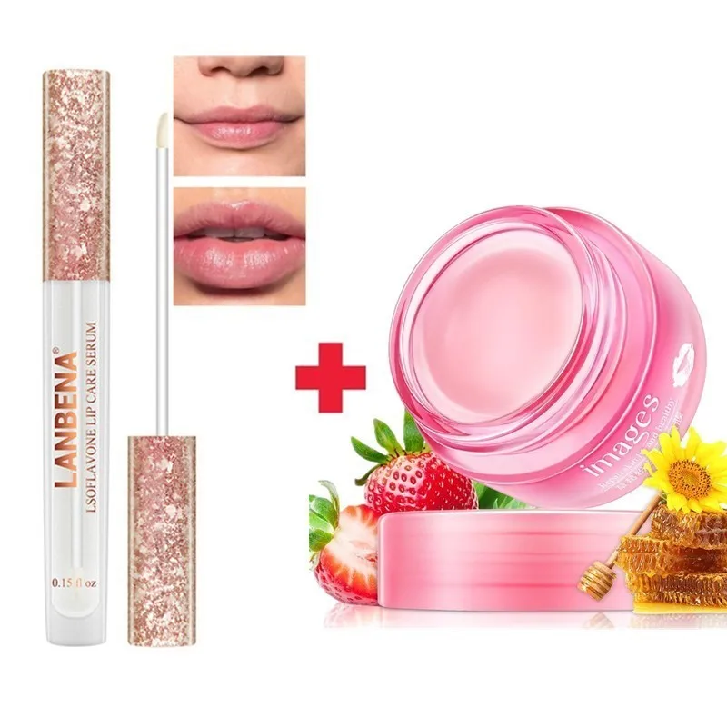 Orange LANBENA Sofl Avone Уход за губами сыворотка блеск для губ маска для губ увеличение эластичности губ уменьшить тонкие линии Восстанавливающая увлажняющая красота - Цвет: Orange