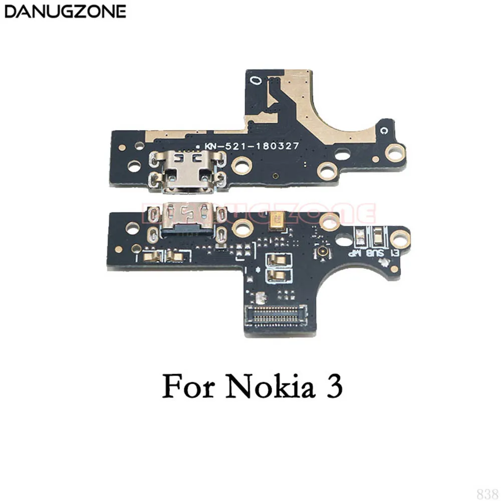 For Nokia 3 Usb порт для зарядки док-разъем плата для зарядки гибкий кабель с микрофоном для Nokia 3 2 5 6 7 Plus 7 Plus 8X5X6X7 - Цвет: For Nokia 3