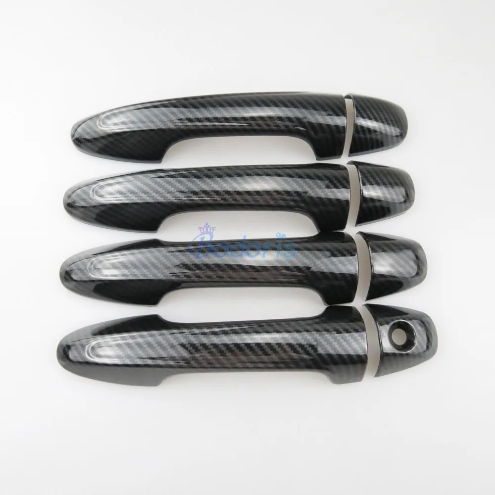 Хромированный автомобильный Стайлинг из углеродного волокна дверная ручка