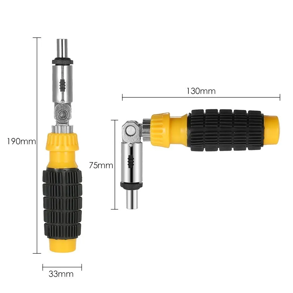 

multi tool 1/4 Inch Magnetic Ratchet Screwdriver Quick-change Ratcheting Screwdriver 5 Positions Bits Holder Sturdy repair Tool