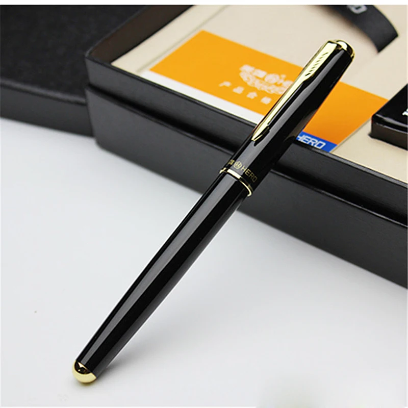 F 0.5mm metal Fountain pen High Classic Iraurita nib calligraphy ink Golden Clip luxury black vintage Caneta Office school 1G807 |