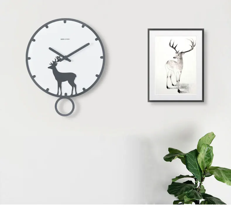 Geekcook 14 ''3D Качели часы исследование настенные часы простой Европа Стиль Гостиная Современные настенные часы минималистский спальня
