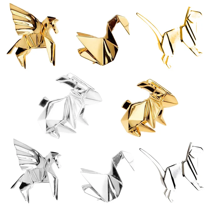 Золотая серебряная с котом Кроликом лошадью птицей заколками бейджем корсажем