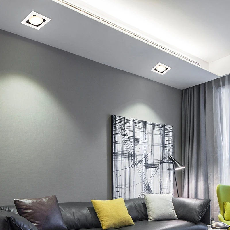 

LED Ceiling Lights Single LED Embeded spot lamps GX53 9W led modules ceiling light Square lamp home Lighting for living room