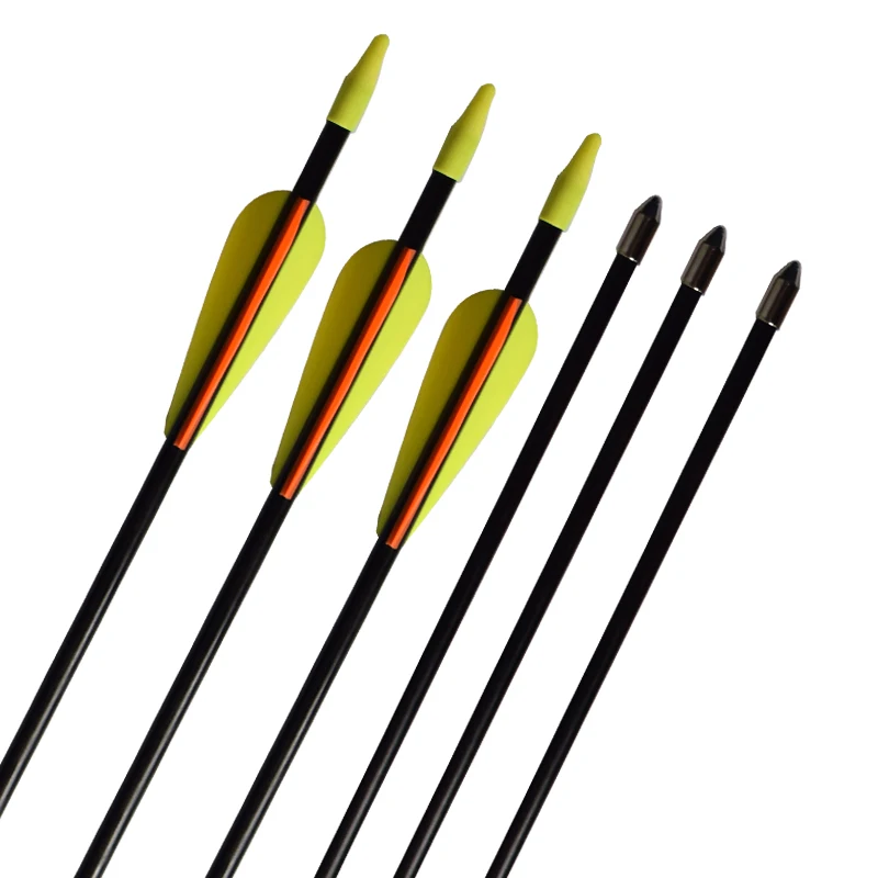 12 шт стекловолокно 28 &quotSafty Youth Arrows для BARNETT JR 3&quot Fletch Target Practice Shooting Archery Bow