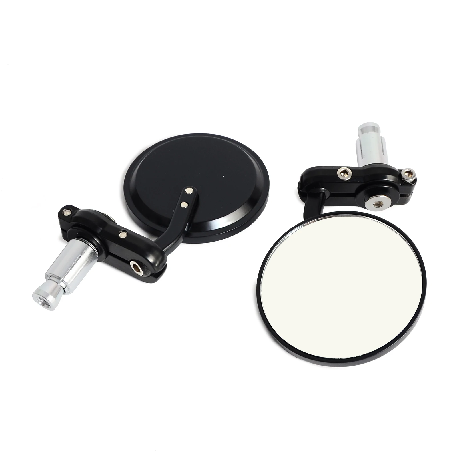 Мотоцикл черный 7/8 &quotкруглый бар конец заднего зеркала мото мотоцикл боковое