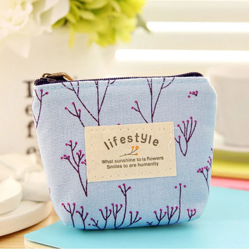 Холщовый кошелек для мелочи женщин милые винтажные бумажники мешки хранения