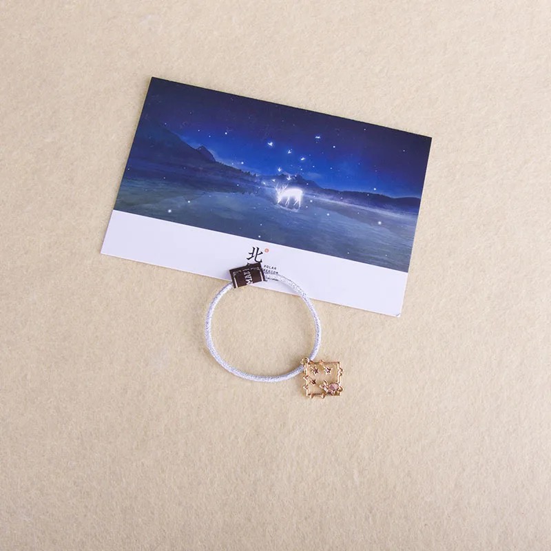 Металлическая звезда кролика волосы резинки женские эластичные ленты девочки головные уборы scrunchy ободки модные сплавные звезды аксессуары.