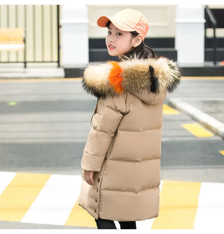 children Down& Parkas 6-15 T winter kids outerwear boys casual warm hooded jacket for boys solid boys warm coats