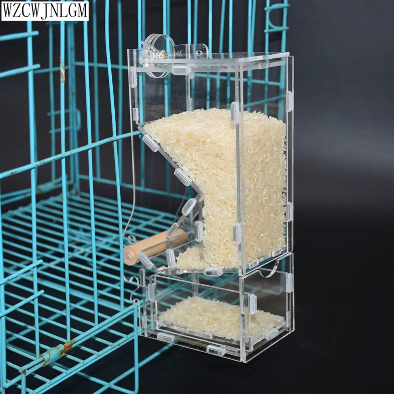 

Bird Automatic feeders Starling Parrot Bird equipment Diet Tools Small Bird Feeder Transparent New Bird food containers 2pcs