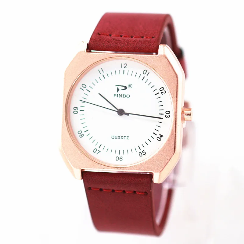 Новый Элитный бренд pinbo Мужские часы кварцевые мужские наручные кожаный ремешок