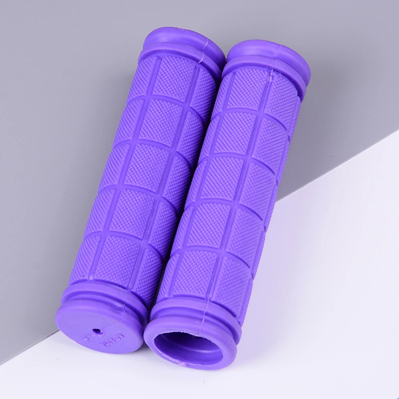 purple 2 шт./лот, новинка, резиновые ручки на руль велосипеда, крышка BMX, MTB, горный велосипед, ручки, противоскользящие, велосипедные ручки, фиксированные части передач - Цвет: purple