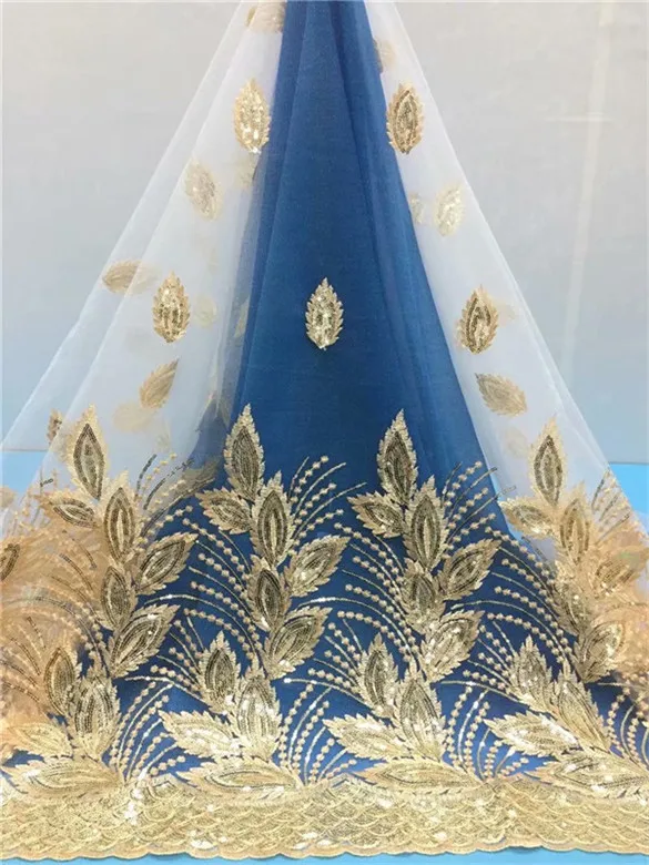 wholesale! 5yards african lace fabric with sequins nigerian 2019 high quality free shipping | Дом и сад