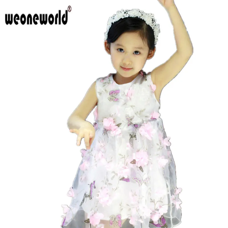 WEONEWORLD/летнее модное красивое платье феи для маленьких девочек с цветочным