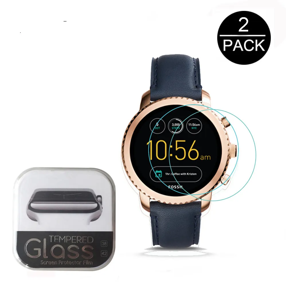 2 упаковки для Fossil Q Explorist Gen 3/ защита экрана из закаленного стекла полноэкранная