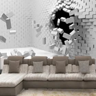 Пользовательские Любой Размер 3D Настенная Обои Для Гостиная Современный абстрактный творческие кирпичи фрески обои Papel де Parede 3D